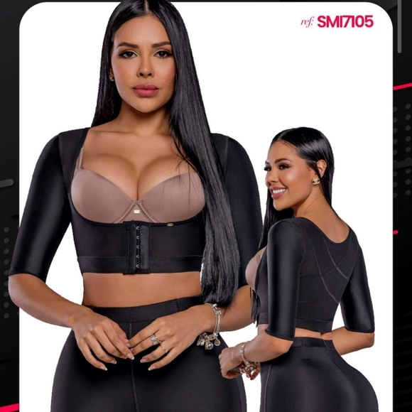 Stagmi Faja Open-Bust Arm Compression Sleeve Anti-Sagging Shaper or Post-Surgery - Picture 4 of 15